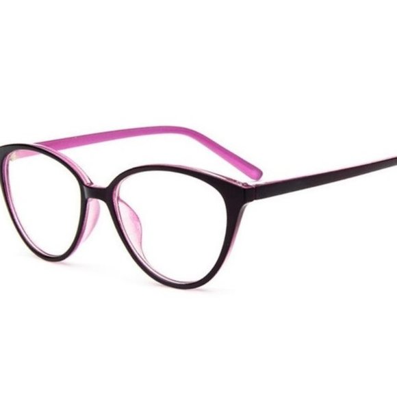 Glasses Anti UV Blue Light Protection Lg Cat Eye - Picture 3 of 7